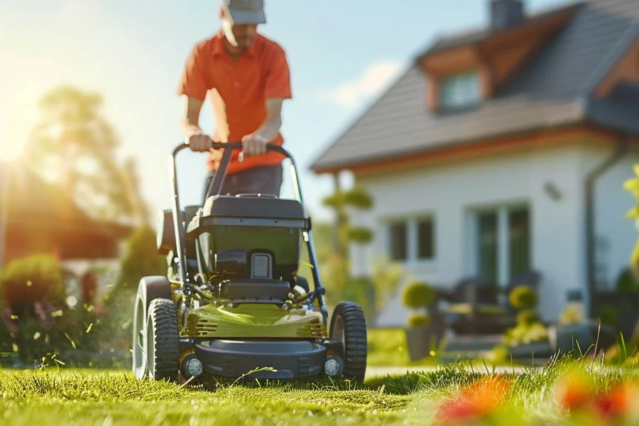 self powered lawn mowers